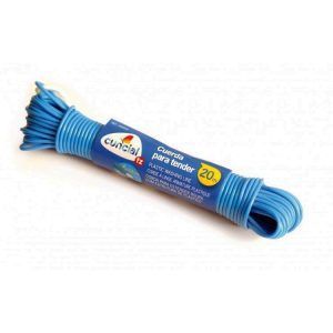 CUERDA NYLON PLASTIFICADA CON TENSOR 20MTS