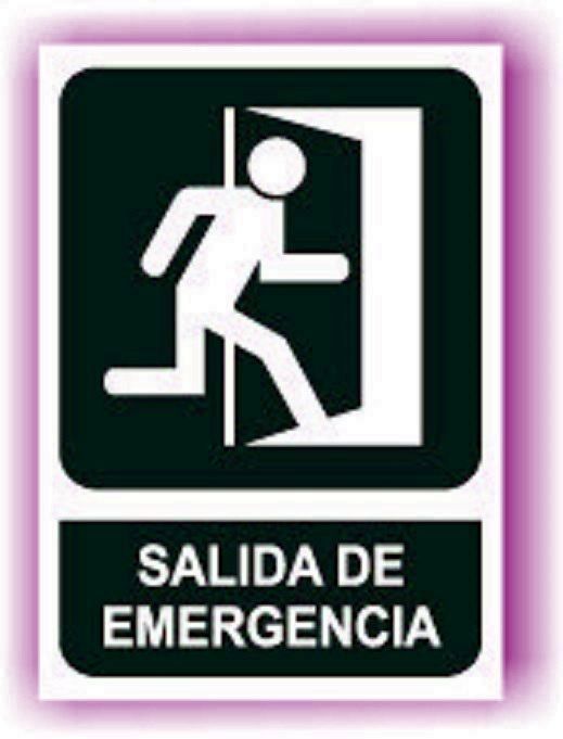 CARTEL (DINA4) SALIDA EMERGENCIA DCH E306