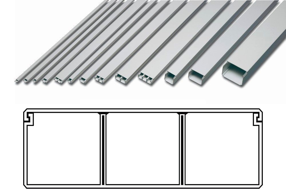 CANALETA 20X60MM. 2MTS. BLANCA