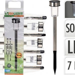 LUZ SOLAR LED JARDIN 33CMS SET 7 UND.