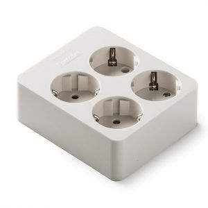 BASE MULTIPLE 4 TOMAS 16A T.T. SIN CABLE REF.:2504