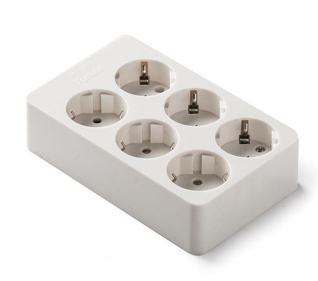 BASE MULTIPLE 6 TOMAS 16A T.T. SIN CABLE REF.:2506