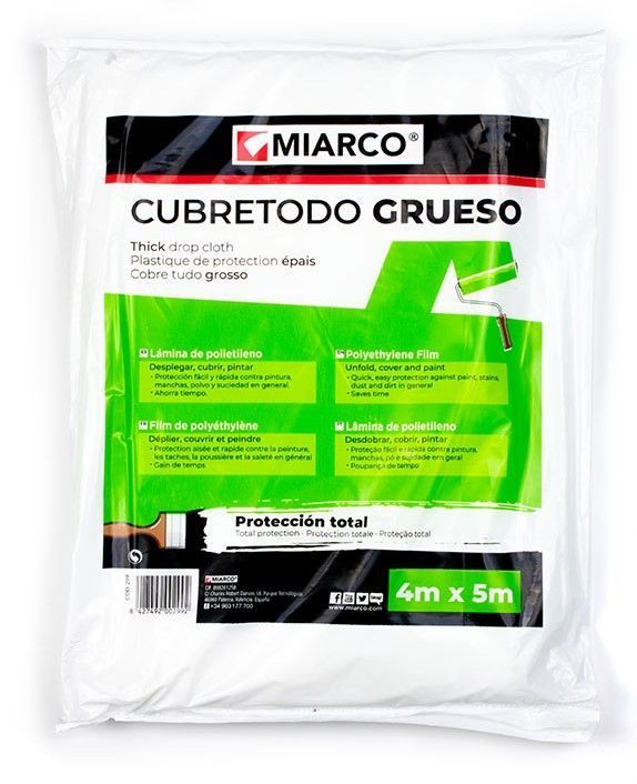 CUBRETODO MIARCO POLIETILENO GRUESO 4X5 MTS.