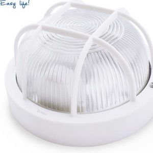APLIQUE REDONDO GSC PLASTICO E27 60W. 230V. BLANCO