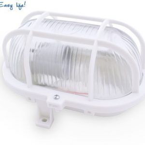 APLIQUE OVALADO GSC PLASTICO E27 60W. 230V. BLANCO