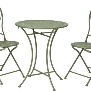 MESA Y 2 SILLAS JARDIN AMBIANCE MOD. BISTRO VERDE