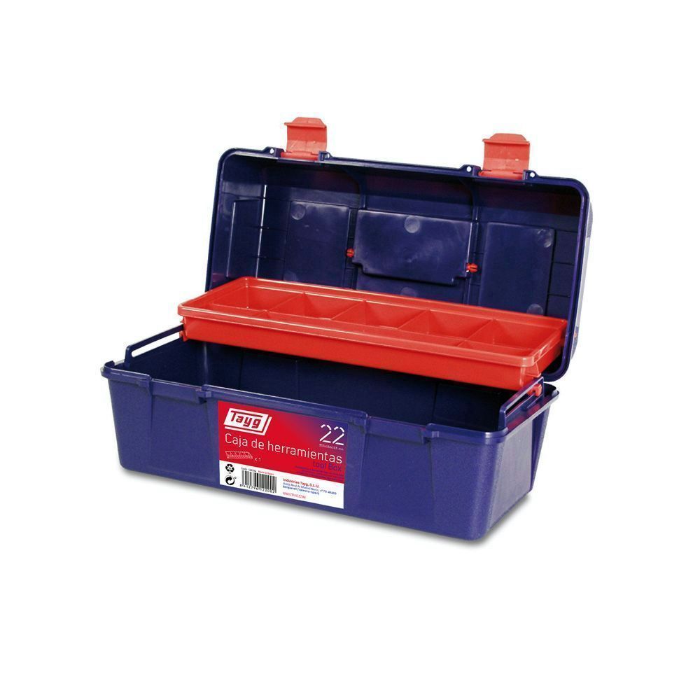 CAJA HERRAMIENTAS PLASTICO TAYG 22 (356X184X163MM)