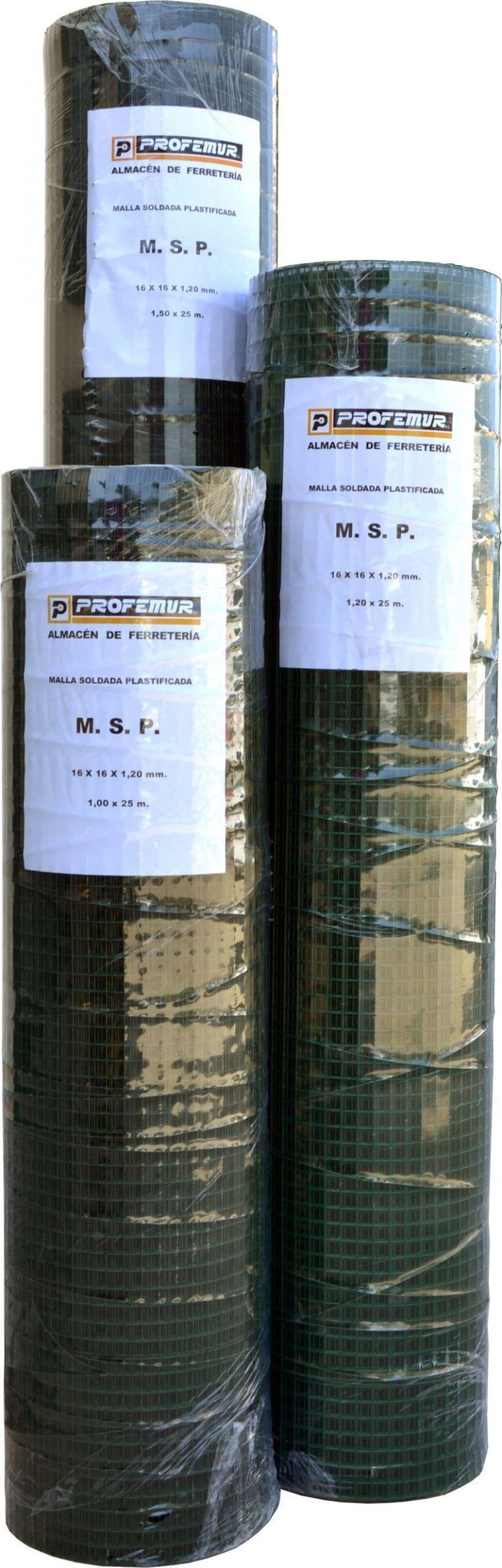 MALLA PLASTIFICADA V.16X161,2X100 (ROLLO 25MTS.)