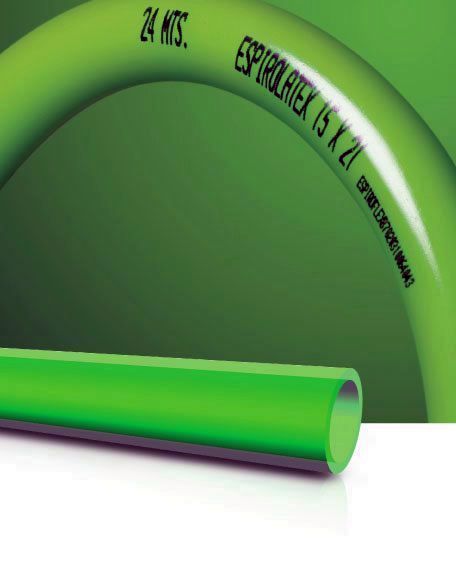 MANGUERA VERDE ESPIROLATEX 18X25 ROLLO 50MTS