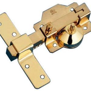 CERROJO AMIG ORO 388MM. CILINDRO 70 MM.